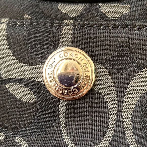 Coach Black Signature Optic C Satchel Bag - Picture 6 of 13